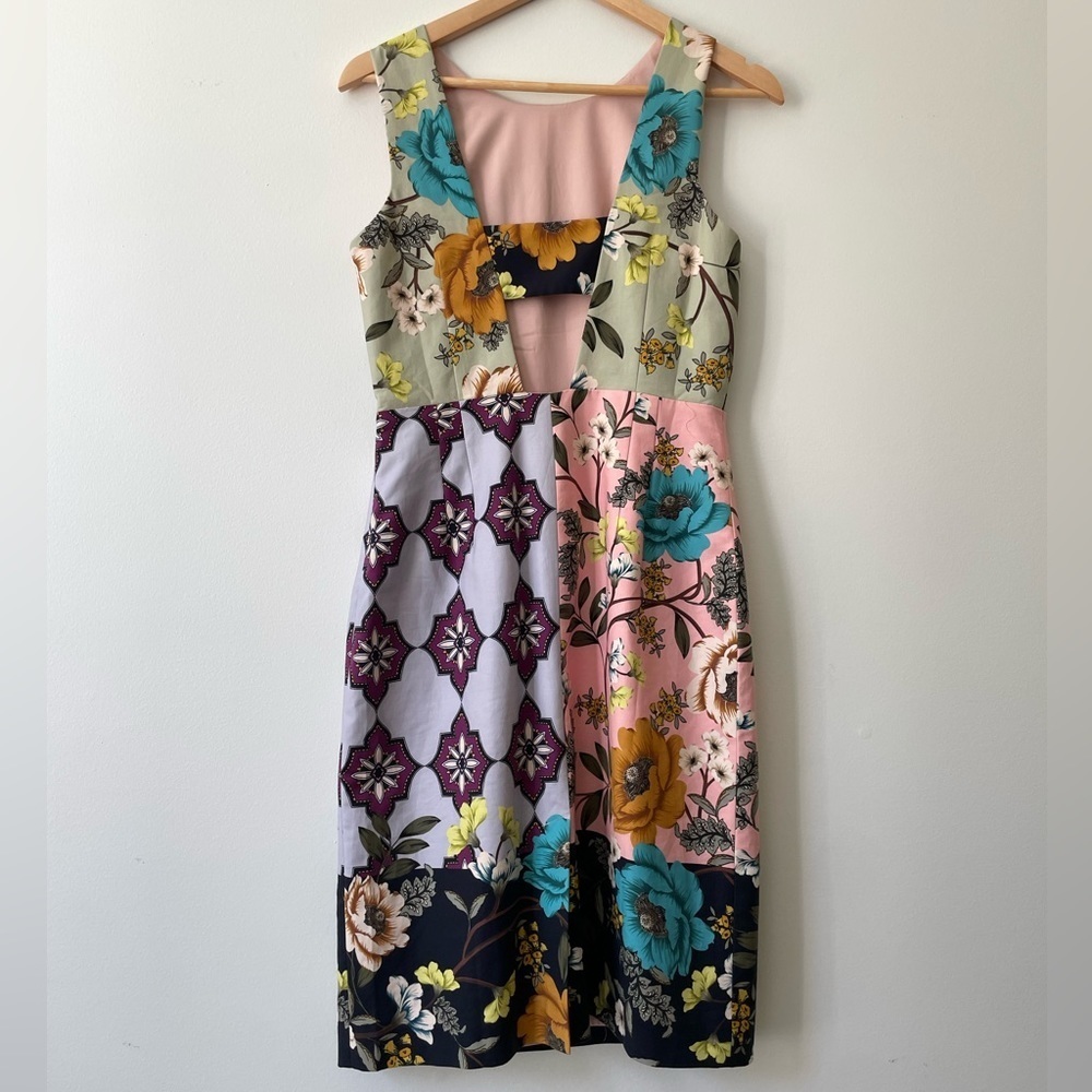 Maeve Floral Sheath Dress in Pink, Yellow, Blue - Picture 5 of 8